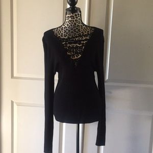*NWT Sexy Lace Front Sweater